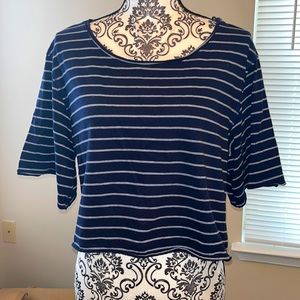 Free People We The Free Striped Navy Tee